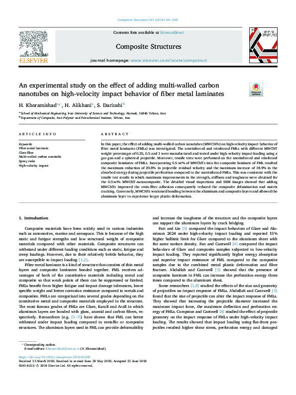 (PDF) An experimental study on the effect of adding multi-walled carbon ...