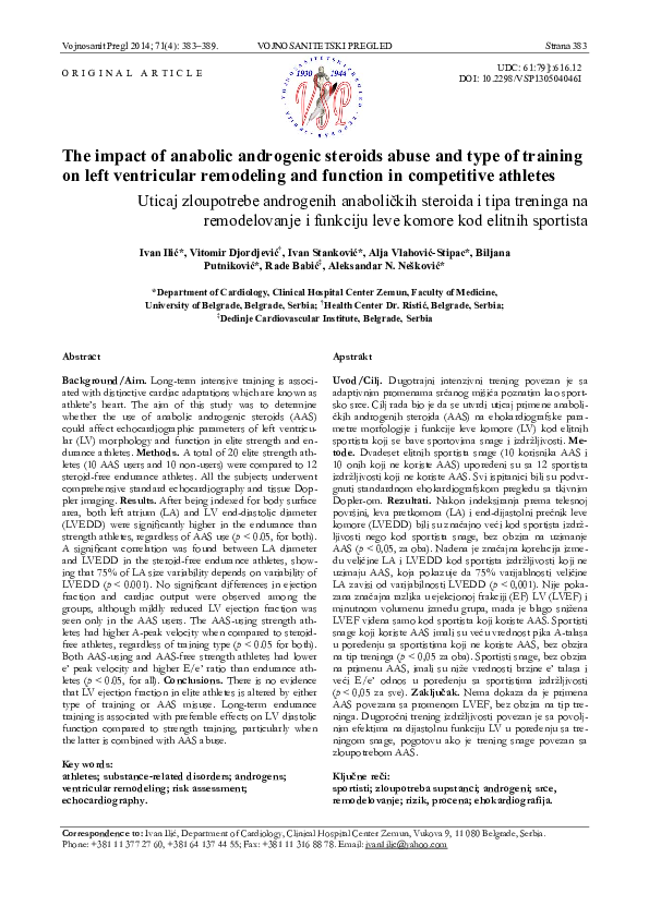 (PDF) The impact of anabolic androgenic steroids abuse and type of ...
