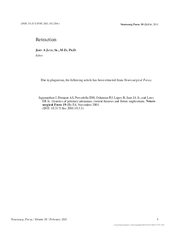 (PDF) Retraction