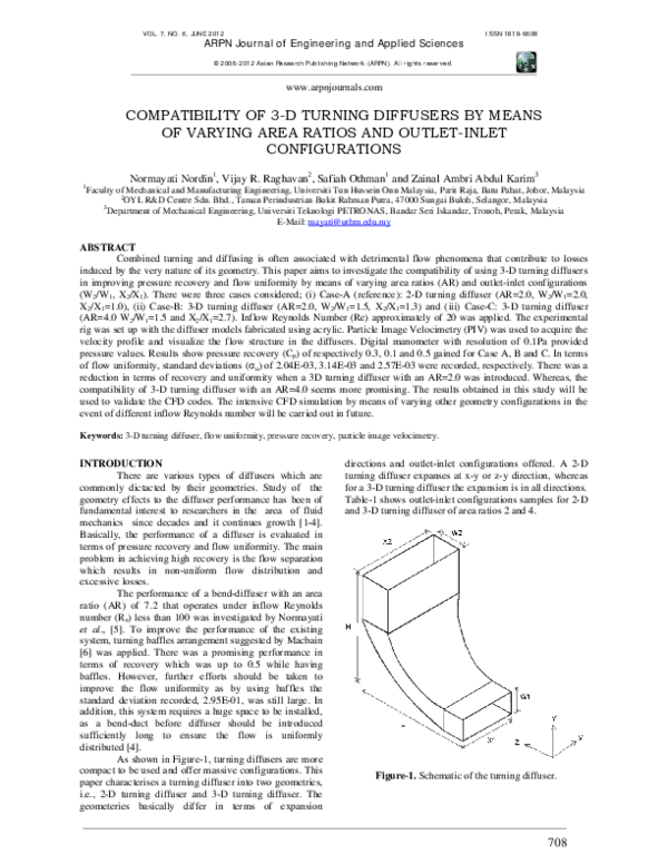 (PDF) Compatibility of 3-D turning diffusers by means of varying area ...