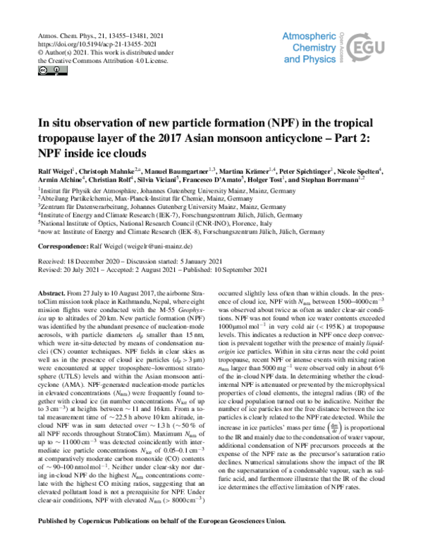 (PDF) In situ observation of new particle formation (NPF) in the ...