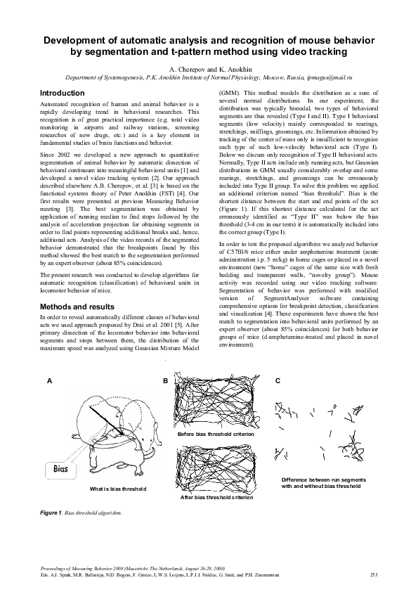 (PDF) Development of automatic analysis and recognition of mouse ...