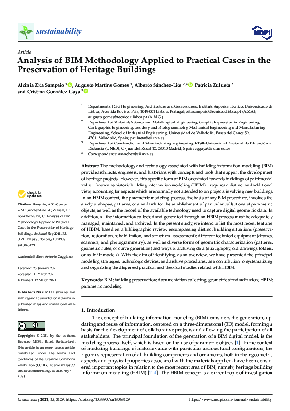 (PDF) Analysis of BIM Methodology Applied to Practical Cases in the ...