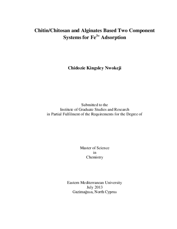 (PDF) Chitin / Chitosan and alginates based two component systems for ...