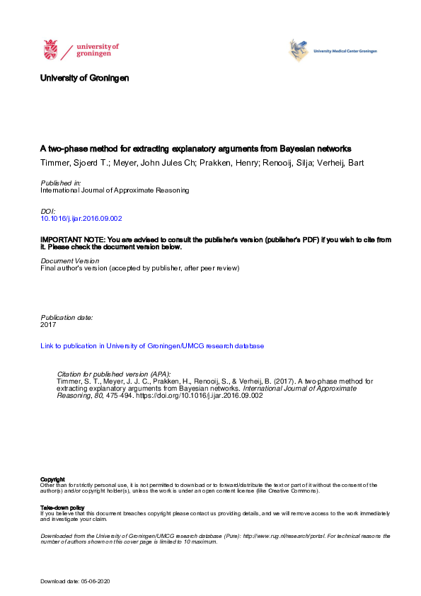 (PDF) A two-phase method for extracting explanatory arguments from ...