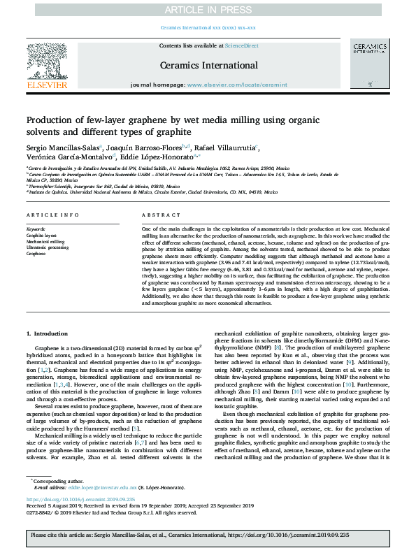 (PDF) Production of few-layer graphene by wet media milling using ...