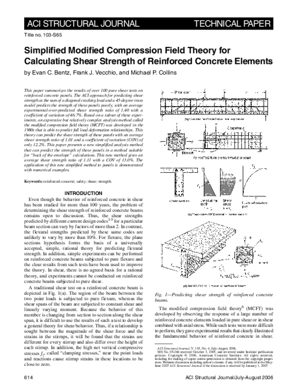 (PDF) Simplified Modified Compression Field Theory for Calculating