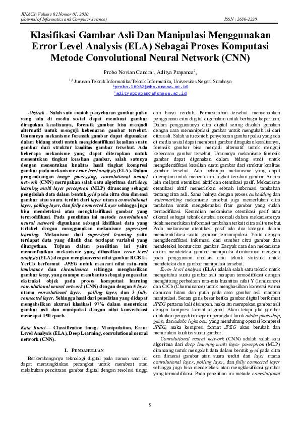 (PDF) Klasifikasi Gambar Asli dan Manipulasi Menggunakan Error Level ...