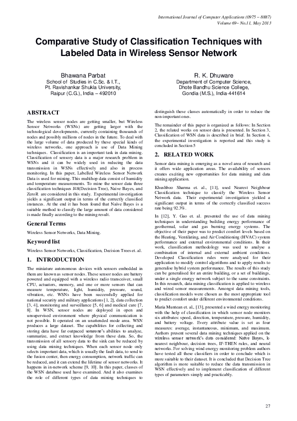 (PDF) Comparative Study of Classification Techniques with Labeled Data ...