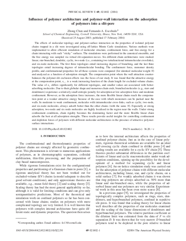 (PDF) Influence of Polymer Architecture and Polymer−Surface Interaction ...