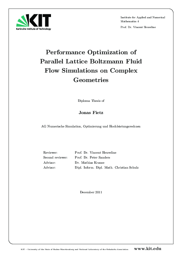 (PDF) Performance Optimization of Parallel Lattice Boltzmann Fluid Flow ...