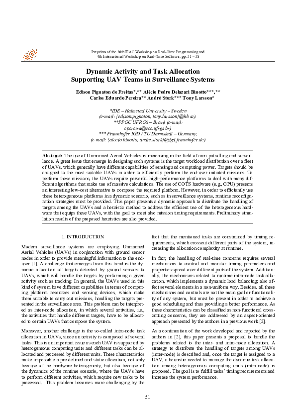 (PDF) Dynamic activity and task allocation supporting UAV teams in ...