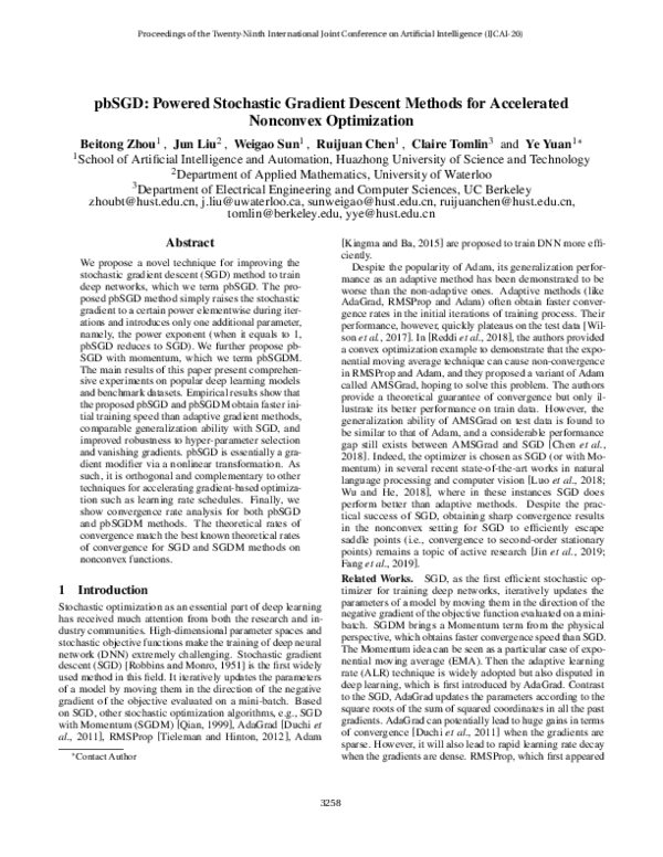 (PDF) pbSGD: Powered Stochastic Gradient Descent Methods for ...