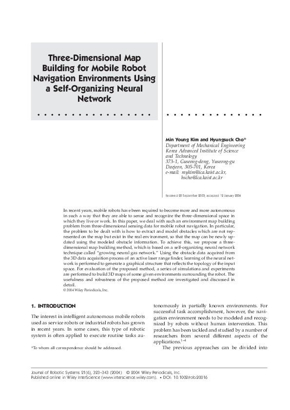 (PDF) Three-dimensional map building for mobile robot navigation ...