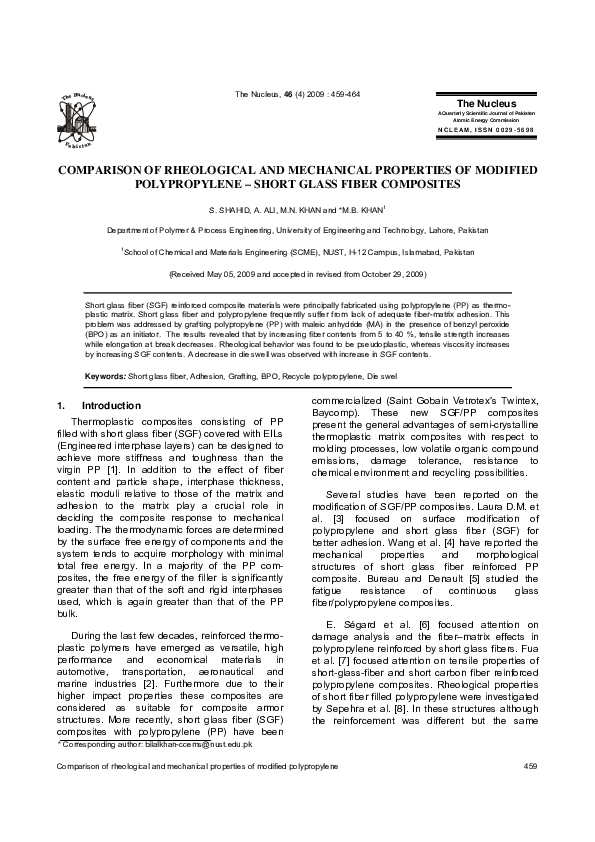 (PDF) Comparison of Rheological and Mechanical Properties of Modified ...