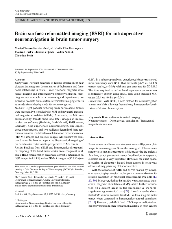 (PDF) Brain surface reformatted imaging (BSRI) for intraoperative ...