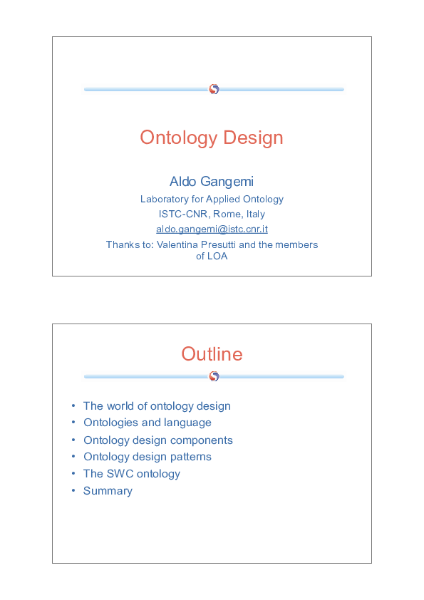 (PDF) Ontology Design