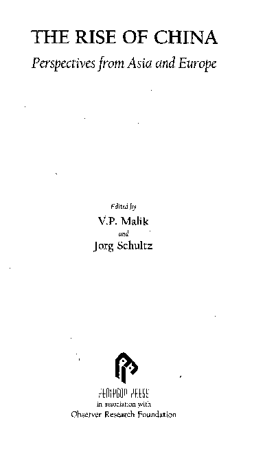 (PDF) The Rise of China