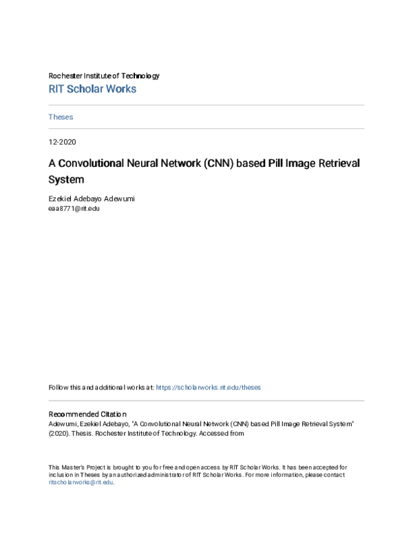 (PDF) A Convolutional Neural Network (CNN) based Pill Image Retrieval ...