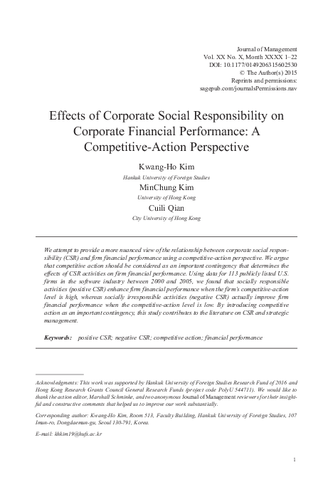 (PDF) Effects of corporate social responsibility on employee commitment ...