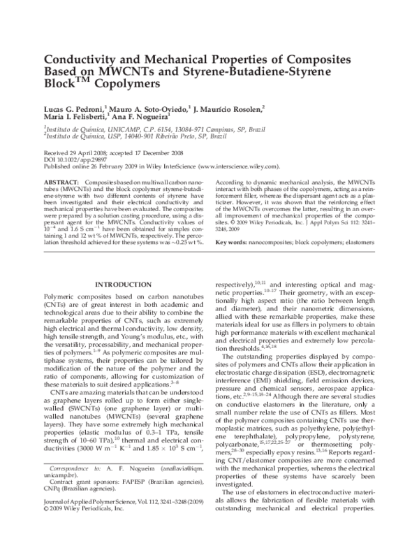 (PDF) Conductivity and mechanical properties of composites based on ...