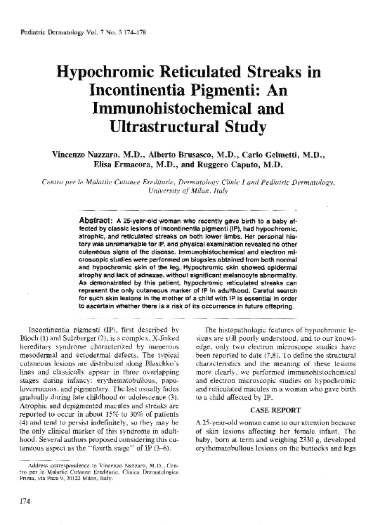(PDF) Hypochromic Streaks in Incontinentia Pigmenti