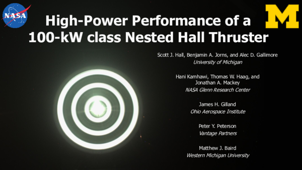 (PDF) High-Power Performance of a 100-kW Class Nested Hall Thruster