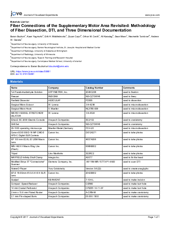 (PDF) Fiber Connections of the Supplementary Motor Area Revisited ...