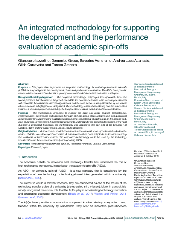 (PDF) An integrated methodology for supporting the development and the ...