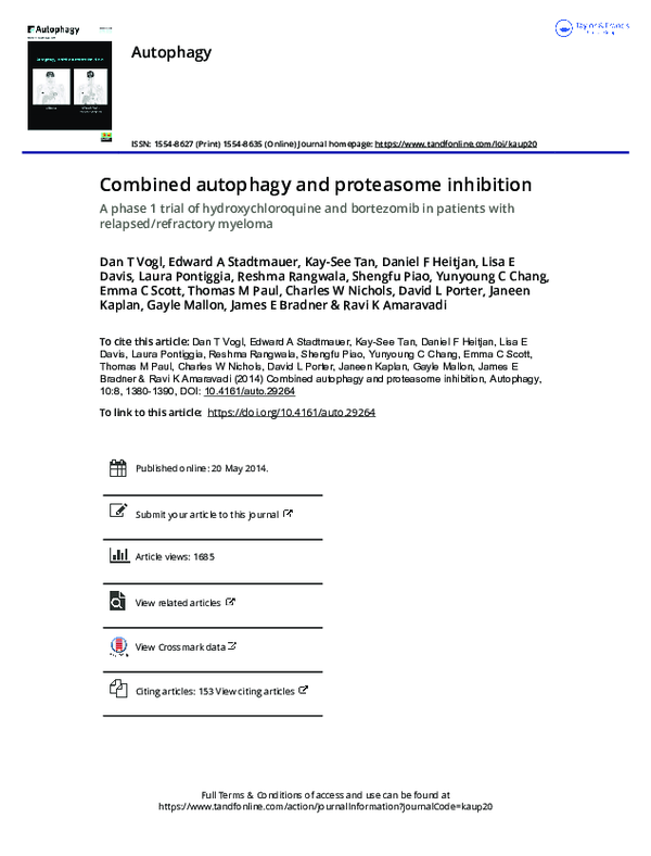 (PDF) Combined autophagy and proteasome inhibition