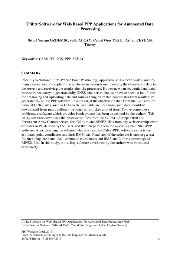 (PDF) Batch Utility Software for Web-Based PPP