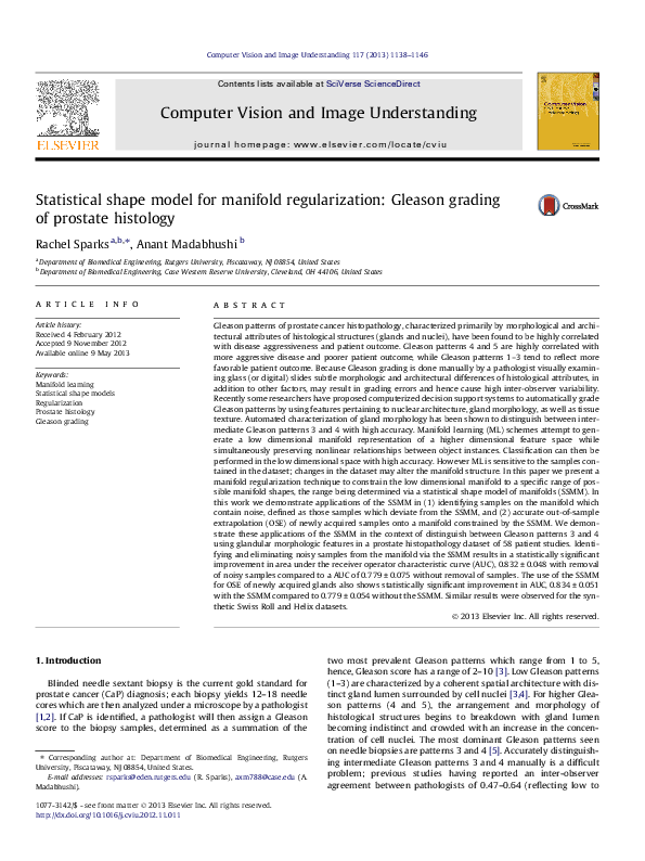 (PDF) Statistical shape model for manifold regularization: Gleason ...