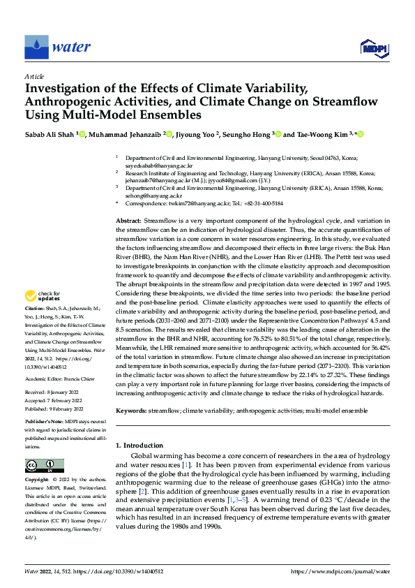 (PDF) Investigation of the Effects of Climate Variability ...