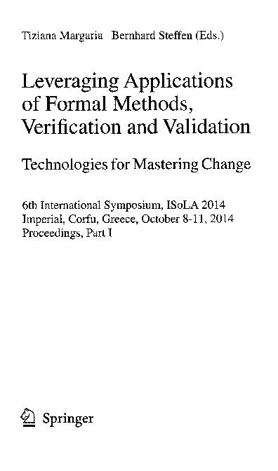 (PDF) Leveraging Applications of Formal Methods, Verification, and ...