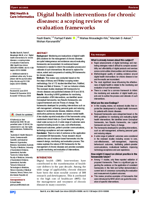 (PDF) Digital health interventions for chronic diseases: a scoping ...