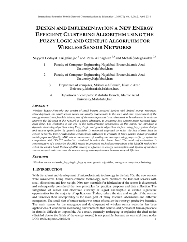 (PDF) Design and Implementation a New Energy Efficient Clustering ...