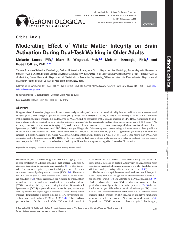 (PDF) Moderating Effect of White Matter Integrity on Brain Activation ...