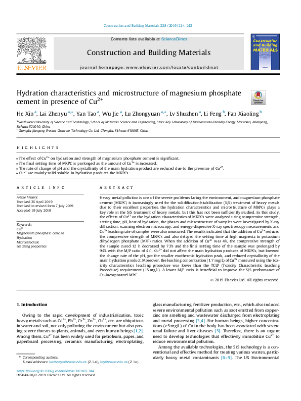 (PDF) Hydration characteristics and microstructure evolution of ...