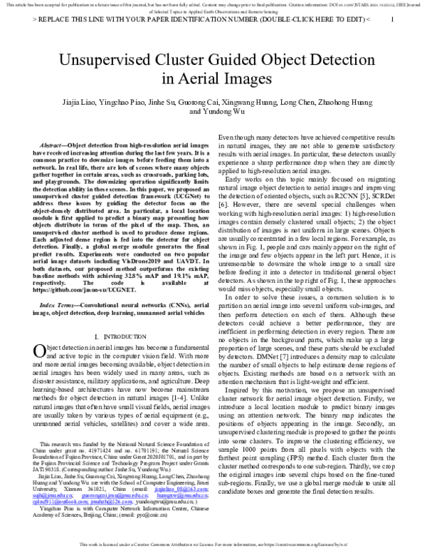 (PDF) Unsupervised Cluster Guided Object Detection in Aerial Images
