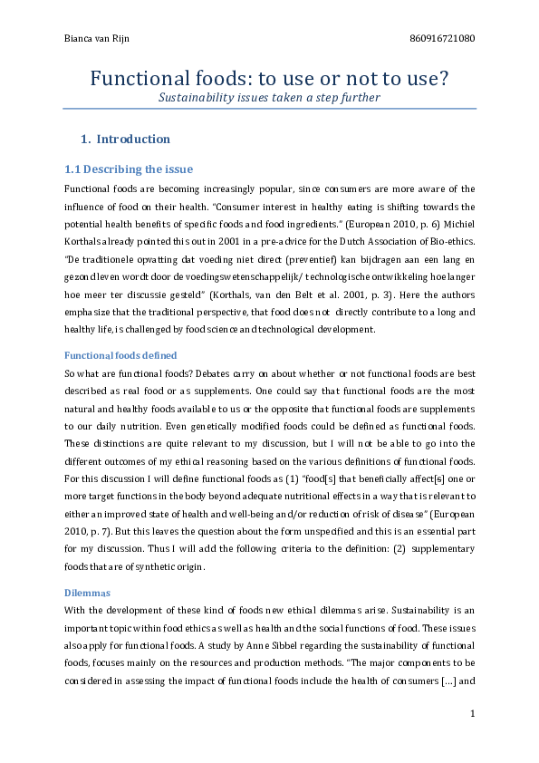 Essay functional food picture