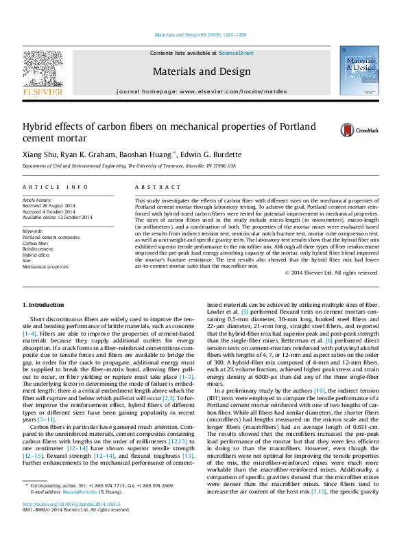 (PDF) Hybrid effects of carbon fibers on mechanical properties of ...