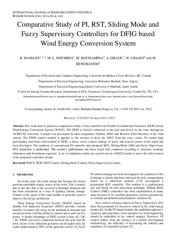 (PDF) Comparative Study of PI, RST, Sliding Mode and Fuzzy Supervisory ...
