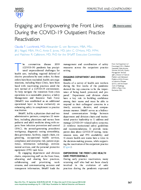 (PDF) Engaging and Empowering the Front Lines During the COVID-19 ...