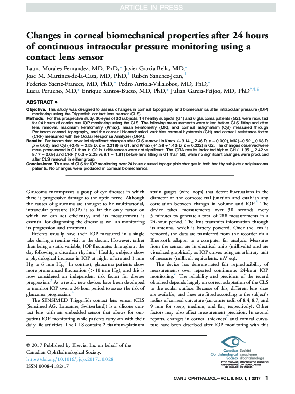 (PDF) Changes in corneal biomechanical properties after 24 hours of ...