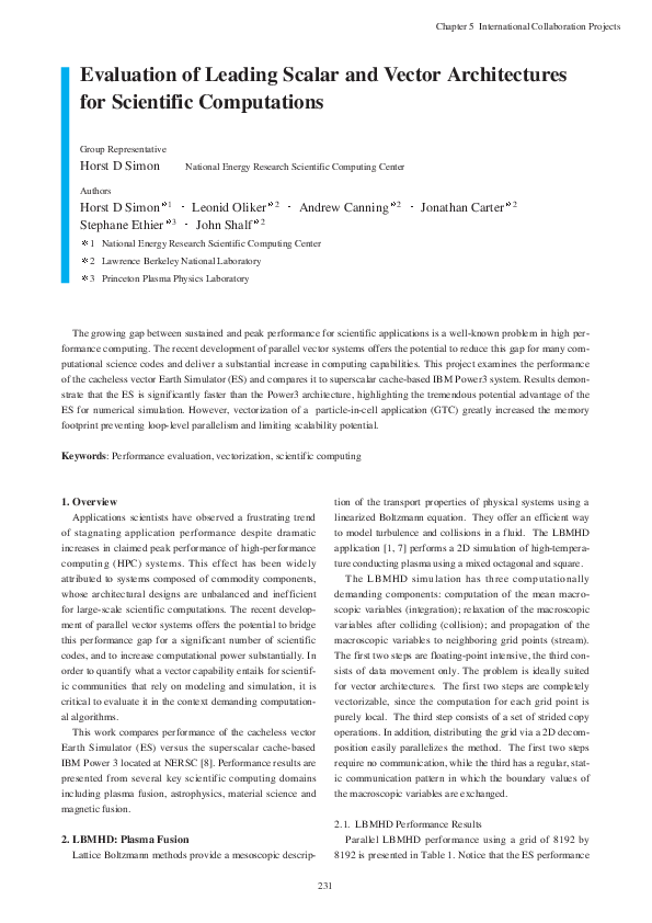 (PDF) Evaluation of leading scalar and vector architectures for ...