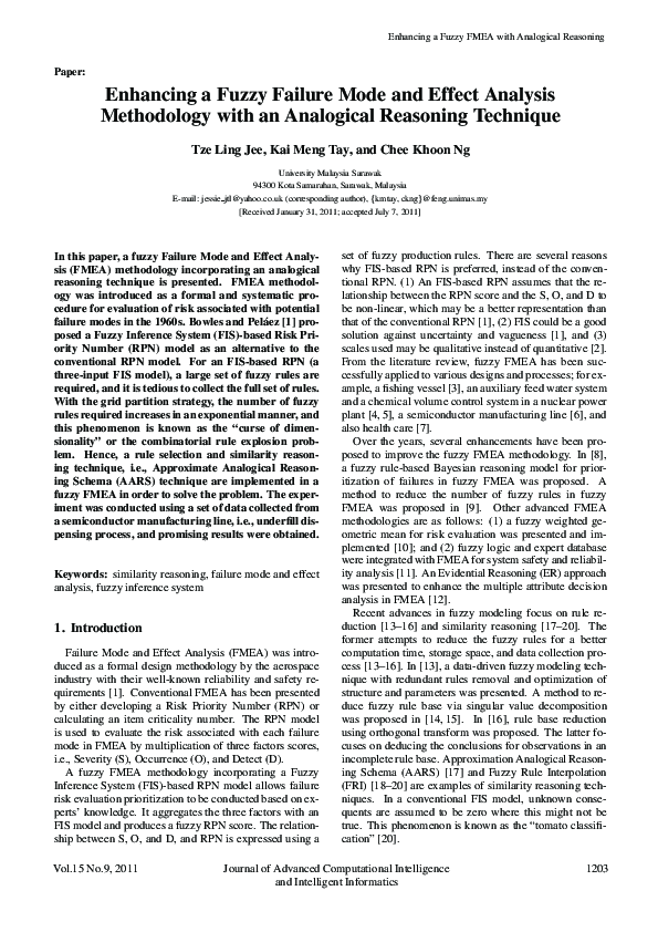 (PDF) Enhancing a Fuzzy Failure Mode and Effect Analysis Methodology ...