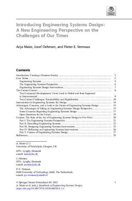 (PDF) Introducing Engineering Systems Design: A New Engineering ...