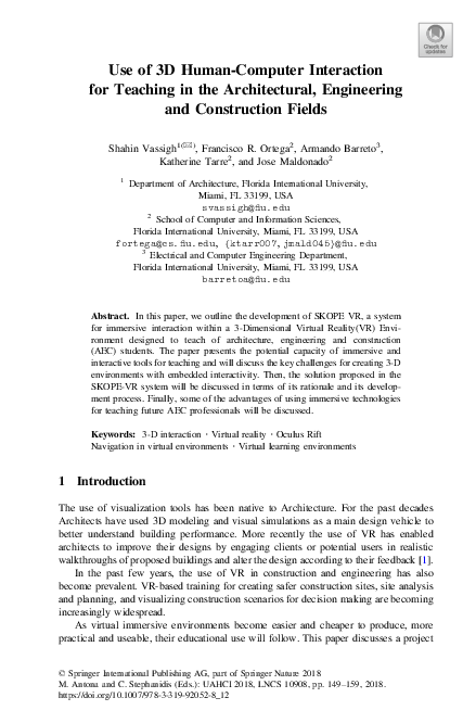 (PDF) Use of 3D Human-Computer Interaction for Teaching in the ...