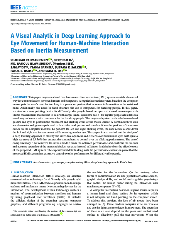 (PDF) A Visual Analytic in Deep Learning Approach to Eye Movement for ...