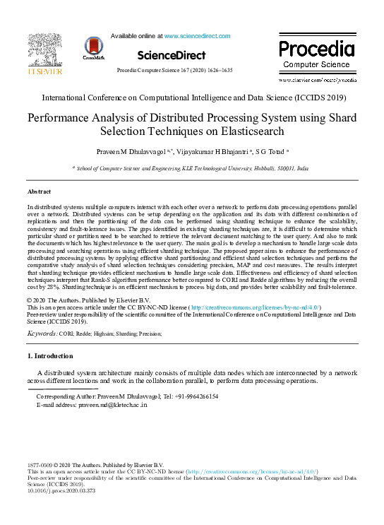 (PDF) Performance analysis of a distributed processing system — a case ...
